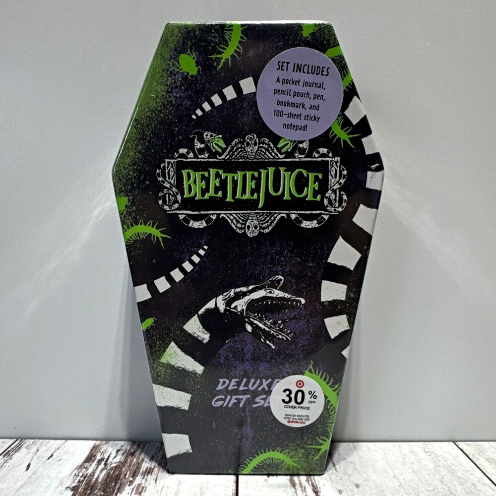 Insight Editions Beetlejuice Deluxe Gift Set Coffin Box Gothic Stationery Set